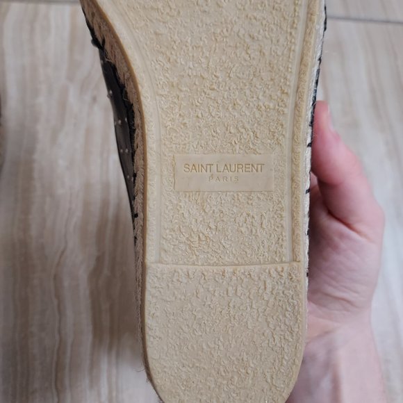 Saint Laurent Napa Studded Espadrille Flat - Picture 9 of 9